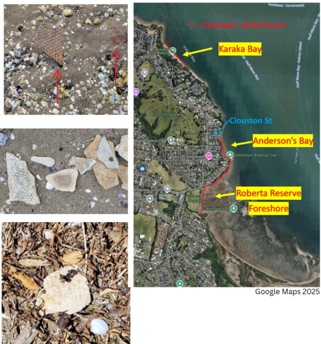 Asbestos-containing material (ACM) on our eastern beaches.